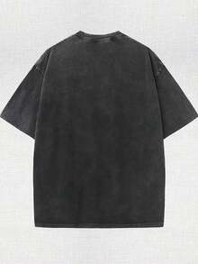 Retro Limited Edition Retro Sub-Tone T-Shirt, Rock Band Heavy Metal Neutral Cotton Pattern Washed TeeGothic Punk Grunge Emo Y2K Clothes, Rock Music Merch. - 黑色 - 查看 2