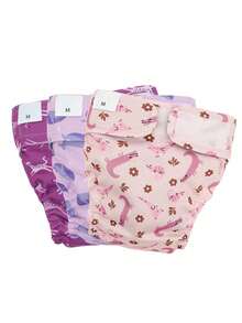 3pcs Reusable Female Dog Diapers, Tailless Design Suitable For Bobtail Dogs, Multipurpose Dog Physiological Pants, Anti-Harassment Sanitary Pants - Multicolor - View 10