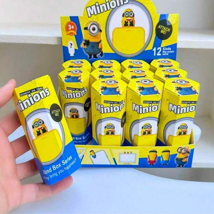 Minions Minions 1pc Minions Sticker Fun Little Yellow Man Car /Desktop Decor Figurine