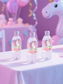 10/20 pièces Autocollants de bouteille thème licorne arc-en-ciel, Autocollants d'emballage de bouteille motif licorne arc-en-ciel rêveuse, Étiquette d'emballage de décoration de fête d'anniversaire, Autocollants d'emballage de bouteille thème licorne pour fête, Étiquettes décoratives d'autocollants de bouteille pour fête de mariage et baby shower, Décoration licorne, Décoration pour révélation du sexe, Faveurs de fête