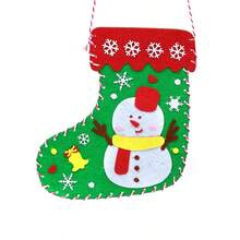 2 Stücke Weihnachtsdekoration - Weihnachtsmann Mini Socken, Weihnachtsbaum Hängedekoration, Weihnachtsstrumpf Geschenktüten, Weihnachtstüten, Frohes Neues Jahr 2025 - Verschiedenfarbig - Übersicht 11