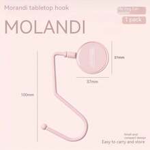 1 pieza Colgador de bolso de color Morandi, portátil y plegable, gancho resistente para colgar bolsos en la mesa, organizador de escritorio para oficina y escuela