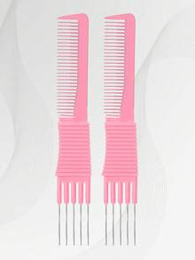 1支碳纤维金属齿梳，沙龙理发师家用蓬松梳，碳纤维材质，不锈钢齿梳（粉色、黑色），后梳，理发配件，吹风机，头发，理发师，美发工具，美发产品，美发配件，边缘梳，理发配件，旅行，吹风机，美发用品，发胶，美发配件，卷发产品，美发设备，配件，剪发剪刀，圣诞节，理发店，理发配件，美发配件，美发，吹风机，头发，配件，美发产品，美发工具，美发用品，护发，卷发梳，理发师，理发配件，美发设备，旅行必备，发型，美发，头发，旅行，美发产品，美发工具，美发用品，理发师，理发配件，理发店，美发设备