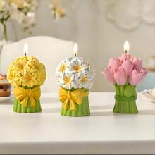 Tulip & Lily Flower Wax Candle Resin Mold - Resin Casting Silicone Mold For Home Decor And Candle Making
