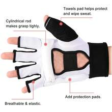 1 双半指拳击手套，适合拳击、跆拳道、成人和青少年