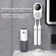 1pc Smart Toothbrush Sanitizer, Home Smart USB Charging Toothbrush Sterilizer, Electric Toothbrush Drying Rack, Wall-Mounted Toothbrush Holder Without Drilling