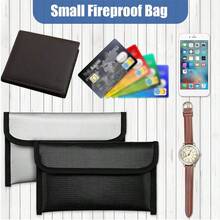 2200℉ Fireproof Money Bag Waterproof Document Envelope File Pouch Cash Box - Black - View 6