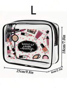 Túi đựng đồ du lịch PVC chất lượng cao, dung tích lớn, có khóa kéo - Túi đựng mỹ phẩm/đồ dùng cá nhân nhẹ, chống phai màu, phù hợp cho phụ nữ/bé gái, hộp trang điểm xách tay được TSA chấp thuận, dễ lau chùi, giải pháp lưu trữ công nghệ tiên tiến | Thiết kế hiện đại | Chất liệu chống phai màu - Nhiều màu - Xem 10