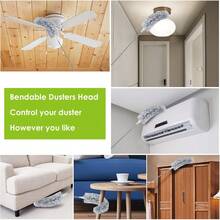 Plumero extensible, plumero telescópico largo de 110 pulgadas de acero inoxidable con cubierta resistente a los arañazos, perfecto para la limpieza de telarañas, ventilador de techo, coches - 1 - Ver 5