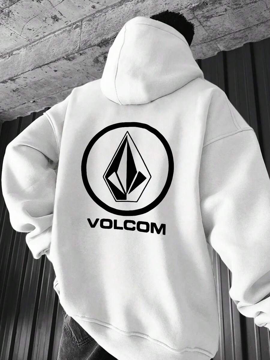 1 Piece Men's Hoodie: Cotton-Polyester Blend, Exquisite Print, Outdoor Suitable For Autumn & Winter Commutation - trắng - Xem 1