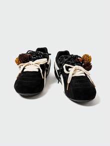 MASKERT Women's Casual Shoes, Women's Retro Suede Low-Top Lace-Up German Training Shoes, Soft & Skin-Friendly, Lightweight ,Comfortable - Black - View 6