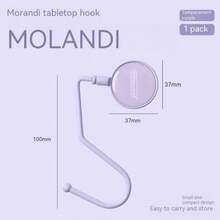 1 pieza Colgador de bolso de color Morandi, portátil y plegable, gancho resistente para colgar bolsos en la mesa, organizador de escritorio para oficina y escuela