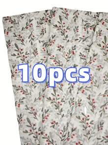 5/10/20/40pcs Thin Paper Sheets With Holly Berry Pattern, Size 20" X 14", Suitable For Gift Wrapping, Wedding, Christmas, Birthday Gifts, Bouquet Wrapping, Gift Bag Filler, Party Favor Decoration