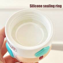 Crayon Shin-Chan Character Stainless Steel Vacuum Tumbler With Straw, Official Licensed Double-Wall Insulated Cup For Hot & Cold Drinks, Cute Cartoon Travel Mug Gift For Kids Fans (Kawaii Rabbit Style)