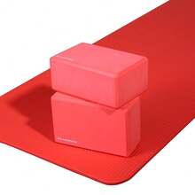Set Of 2 High Density Yoga Blocks, 9"X6"X4" Each, Pair, Multiple Colors-743330 - Đỏ - Xem 6