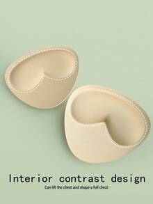 Women's Invisible Filling Bra Pad Sponge Bra, Heart-Shaped Breast Pad Breast Enhancement Pad, Swimsuit Silicone Breast Pad, Nipple Cover Sticker Patch