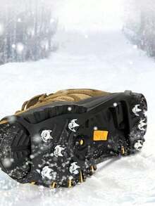 زوج واحد/زوجان من أحذية المشي في الثلج المضادة للانزلاق للخارج، مخالب من الفولاذ المقاوم للصدأ ب- 8 أسنان لتحسين الإمساك بالجليد/الثلج، مخالب مضادة للانزلاق في الشتاء