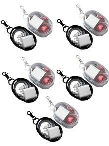 10pcs/2pcs/1pc Portable PVC Black & White Transparent Mini Data Cable Organizer Bag, Mini Zipper Storage Pouch, Compact Multipurpose Transparent Keychain Pouch, Bag Accessories, Earphone & Charger Storage Box With Keychain, Dual Zipper Design For Cables, Chargers, Earphones, Jewelry & Small Items - Multicolor - View 18