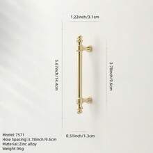 Gold Full Set Furniture Handles, Suitable For Any Furniture Including Drawers, Cabinets, Doors, Made Of Zinc Alloy, French Luxury Style Cabinet Pulls - Gold - View 18