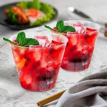 Berry Bloom Vasos Reutilizables con Borde Dorado Paquete Con Piezas, Copas Elegantes para Fiestas, Bodas, Postre, Cócteles, Vino (10 ONZAS) - 9 ONZAS - Ver 7