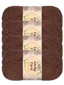 4 件套精致腈纶纱线套装 - 4 层柔软针织和钩针用品，非常适合制作毛毯、衣服、手提袋、拖鞋 - 多色，每件 50 克，手工艺必需品 | 柔和纱线套装 | 多用途 - 彩色 - 查看 17