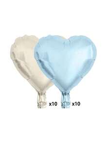 Bộ 10/20 quả bóng bay giấy hình trái tim màu xanh và trắng, kích thước 18 inch, dùng để trang trí khăn trải bàn tiệc, sinh nhật, cô dâu, lễ đính hôn, đám cưới, kỷ niệm, ngày Valentine và các dịp khác. - Nhiều màu - Xem 7