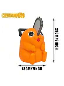 Crunchyroll 1PC Chainsaw Man Officially Licensed Pochita Figural Bank Cute PracticalExquisite Craft Animation Peripheral New Favorite Creative Deposit Box Financial New Choice Public Security Demon Hunter - Multicolor - View 4