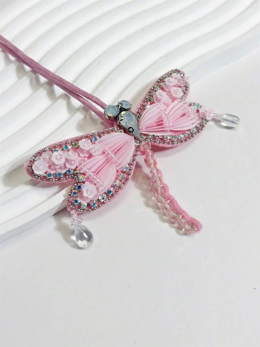 1 pieza Mochila, bolso de hombro, bolso de hombro inclinado, bolso de mano, bolso de mano, bolso de axila, bolso de maquillaje, otro bolso de almacenamiento, colgante, colgante de coche, llavero, colgante de cintura de pantalones, colgante de equipaje, colgante de identificación con diseño gráfico de libélula de estilo de color bloqueado, elegante y sencillo, versátil, alegre e interesante, adecuado para parejas, novias, estudiantes, hombres y mujeres, para ir al trabajo, citas diarias, vacaciones de verano, viajes a la playa, adecuado para hombres, vacaciones, novias, madres, pequeños regalos, regalos de cumpleaños