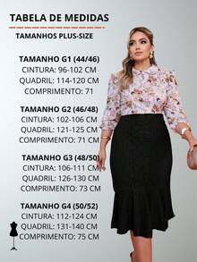 Women's Midi Skirt Fashion Plus Size Chic Casual Style Comfortable Lined Elegant With Buttons - màu đen - Xem 3