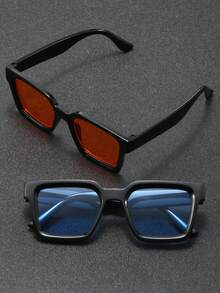 1/2 Paar neue Y2K-Stil quadratische Modebrillen für Herren, vielseitig für den täglichen Gebrauch, Outdoor, Streetwear, Partys, Festivals und Gelegenheitsanlässe