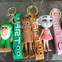 1 Pieza Llavero de palo de madera Tung Tung Sahur, hecho de material PVC de alta calidad, es muy adecuado para llaveros de hogar, regalos de Navidad, San Valentín, parejas, cónyuges, colegas, útiles escolares, vuelta al cole