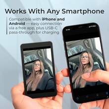 Vlog Selfie Monitor Screen For Phone & Android – Wireless Display With Screen Mirroring For Phone, Remote Selfie Camera Tool, Magnetic Mount, Mag , Mirror For   Vlogging Recording - 1 - Xem 7