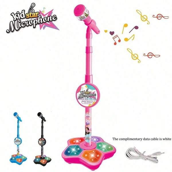 Karaoke Gaming Microphone Toys With Stand,Microphone Toys With Data Adapter To Connect Mp3, Mp4(39Inch)