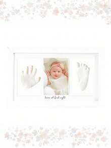 1 Baby Handprint & Footprint Kit - Clay Imprint Memorial Frame, Newborn Room Photo Frame, Personalized New Mom Gift, Suitable For Baby Shower And Baby Registry (Please Read The Instructions Carefully Before Use To Get Detailed Usage Instructions And Watch The Video Demonstration). - Multicolor - View 4
