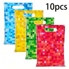 10/20/50 buc Pungi cadou pentru petrecere de ziua de naștere cu tema Pixel, Pungi cadou colorate pentru petrecere Miner Pixel, Pungi de ambalare cadou pentru petrecere de ziua de naștere cu tema Pixel, Decorațiuni pentru petrecere de ziua de naștere cu tema jocuri video - roșu - Vizualizare 7