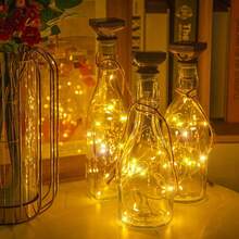18 Pcs Solar Bottle Lights, 20 Leds Waterproof Copper Lights, Outdoor Solar Fairy For Bottles For Wedding, Holiday, Garden, Patio Decor-122125 - 暖白 - 查看 7