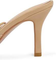 Saint Leia Women's 4IN High Heel Sandals Nude Stiletto Pumps With Gold Silver Pearls Heels For Weddings Parties And Evening WearChristmas - 裸金 - 查看 9