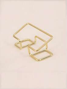 Hollow Business Card Holder Creative Product Storage Box, Office Display, Ideal Gift, Multiple Colors Available, Essential For Business Office, High-End Line Design Business Card Display Stand, 3 Fashionable Colors To Choose From, Simple Desktop Standing Business Card Stand, Card Display Base, Photo Photo Card Display Stand