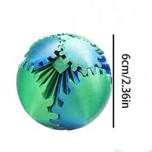 1个装 ADHD 齿轮球 3D 打印旋转球指尖玩具 - 齿轮球指尖球可缓解压力和焦虑 - 非常适合感官需求和手指锻炼 - 独特的家居和办公装饰，派对和创意礼物 - 彩色 - 查看 7