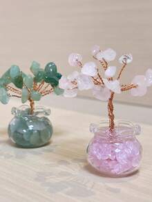 2025 New Mini Pink Crystal Tree Decor, Christmas Table Decoration Gift, Home Decor, Kitchen Decor, Room Decor, Party Decor, Decorative Craft, Desktop Ornament, Dining Table Center Piece, Party Favor Decor, Christmas Decoration, Christmas Gift, Bedroom Decor, Office Decor, Autumn Home Decor, Bridesmaid Gift, Birthday Gift - Multicolor - View 4