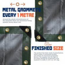 加厚防水篷布 - 1 件装，重型防雨遮阳篷布，具有防紫外线、防撕裂、加固边缘和金属扣眼功能 - 适用于户外防晒和农业用途，是完美的圣诞礼物和理想的新年礼物。