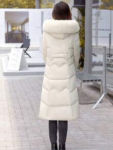 Women Winter Coats - White - View 2