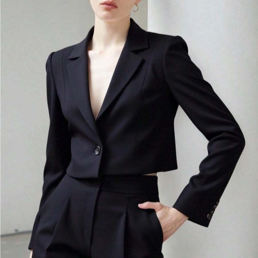 Women Blazers - Black - View 1