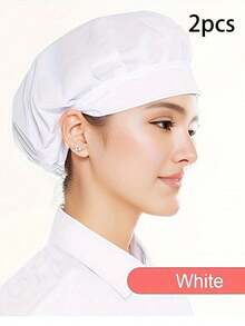 1pc Adjustable Elastic Chef Hat, Unisex Cooking Cap, Oil-Proof Work Hat, Dust-Proof Hair Cover, Suitable For Restaurant, Factory, Kitchen, Cooking, Hair Protection, Workshop, Food Service, Mother's Day Gift - Multicolor - View 13