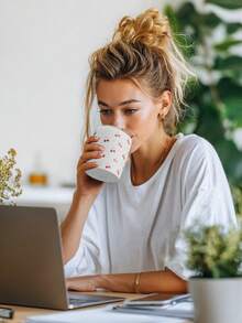 Travel Milk Coffee Mug 8oz - Spillproof Insulated Mug With Lid With Unique Pattern Design, Double Wall Stainless Steel For Hot And Cold Drinks, Suitable For Home/Office/Travel - White Cherry - View 7