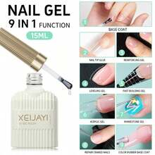 XEIJAYI 1瓶15毫升透明强化凝胶指甲油，用于强化、延长指甲、作为底油，可卸除UV/LED凝胶指甲油 - 無色 - 查看 10