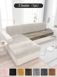 1 pièce Housse de canapé d'angle en velours avec chaise longue séparée, housse de canapé extensible douce pour canapé d'angle gauche/droit, housses de coussin de canapé pour canapés et sofas, housses de siège de canapé en velours doux, housses de canapé lavables, housse de coussin de siège pour canapé 3 places, résistant aux animaux de compagnie