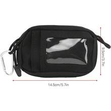 Mini billetera de nylon Bolsa de dinero de viaje impermeable para bloquear la billetera de cintura con accesorio Molle para escalar - 1 - Ver 8