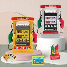 Kids Smart Gas Station Toy With Voice Guidance, Card Swipe & Interactive Counting System - Realistic Pretend Play Money & Fuel Pumps, Educational Car Refueling Playset, Role-Play Learning Game For Motor Skills Development - Multicolor - View 9