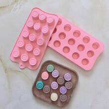 Khuôn silicon hình trụ hoa 15 ngăn đựng sô cô la, kẹo 3D, thạch, bánh quy, khay làm đá, dụng cụ trang trí bánh - Màu Hồng baby - Xem 5